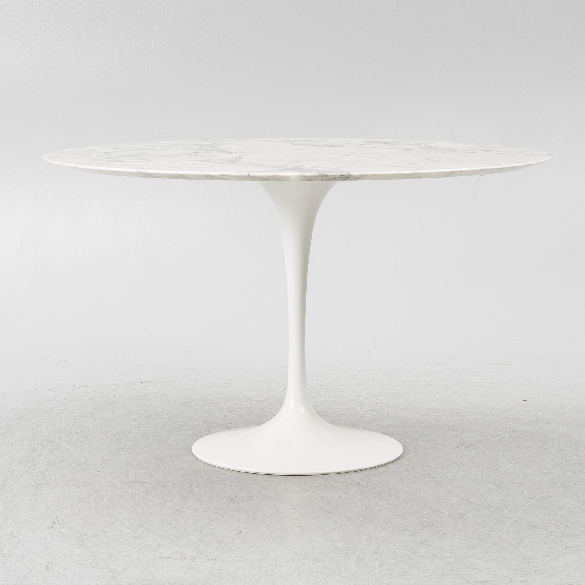 Eero Saarinen, a "Tulip" Arabesco marble top dining table, Knoll.