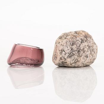 Marja Hepo-aho, glass sculpture 'Finally together' signed Marja Hepo-aho 2015, Glass Studio Mafka&Alakoski Riihimäki.