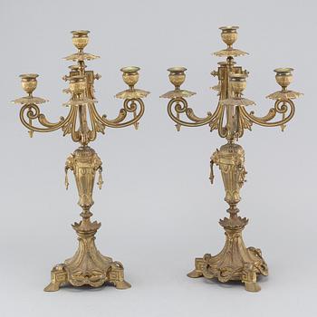 A pair of candelabras, early 20th century.