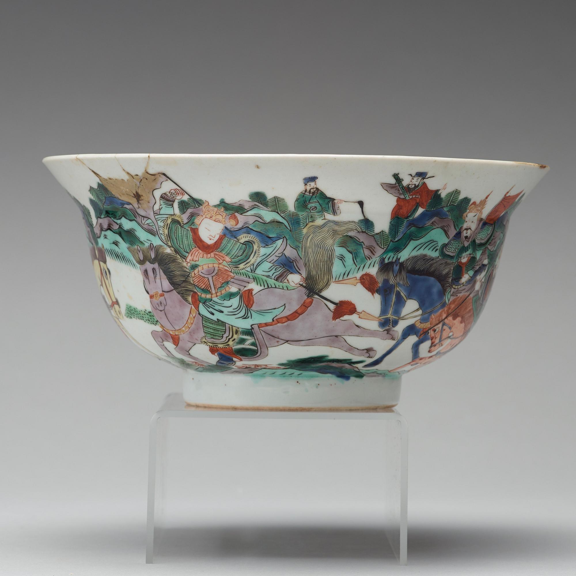 SKÅL, porslin. Qingdynastin, Kangxi (1662-1722).