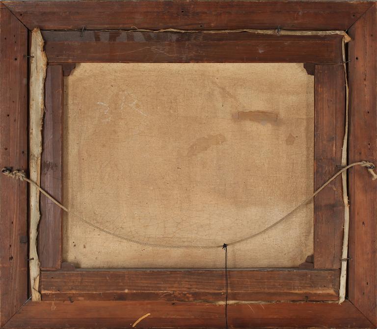 OKÄND KONSTNÄR, olja på duk, monogramsignerad J.C.S, 1800-tal.