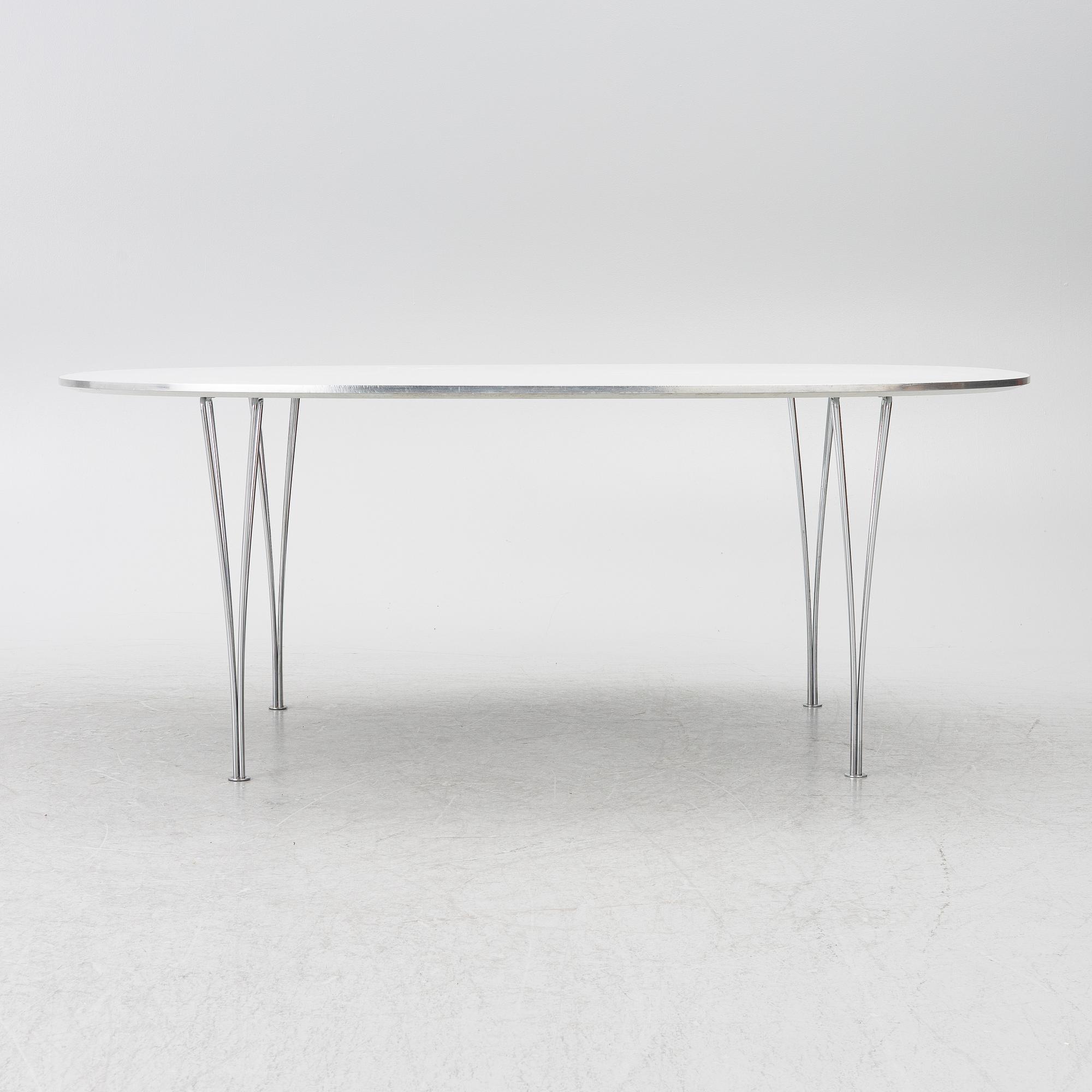 Bruno Mathsson & Piet Hein, table, “Superellipse”, Fritz Hansen, Denmark.
