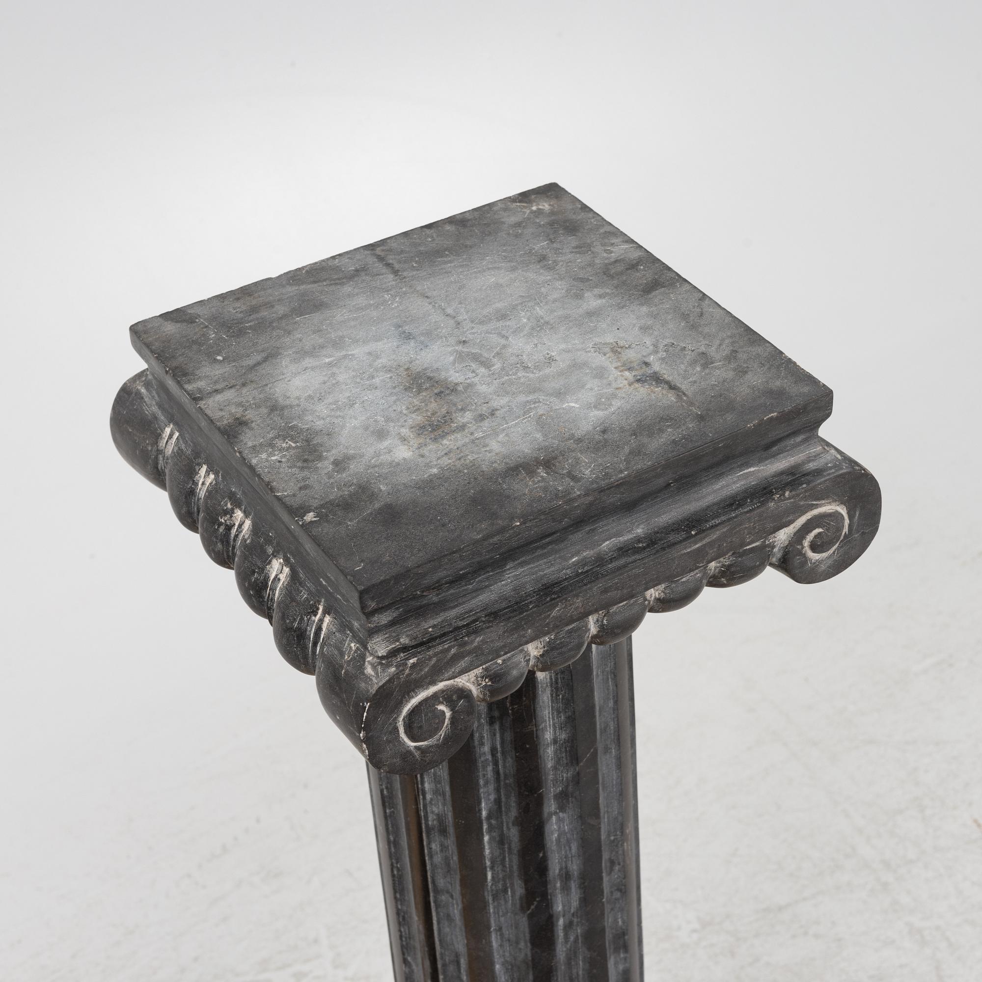 Pedestals, a pair, Stone and marble.