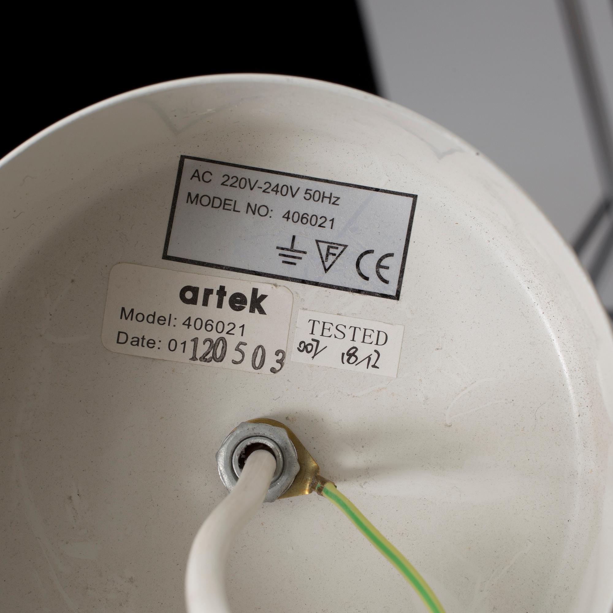 A "Hand grenade" ceiling light by Alvar Aaalto for Artek.