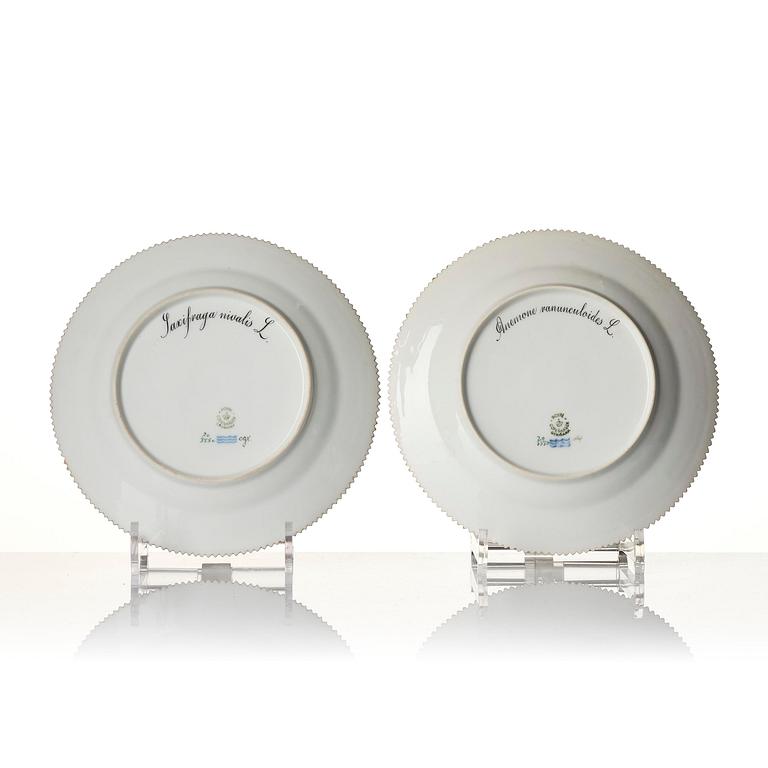 A Royal Copenhagen 'Flora Danica' service for two, Denmark, 20th century. (12 pieces).