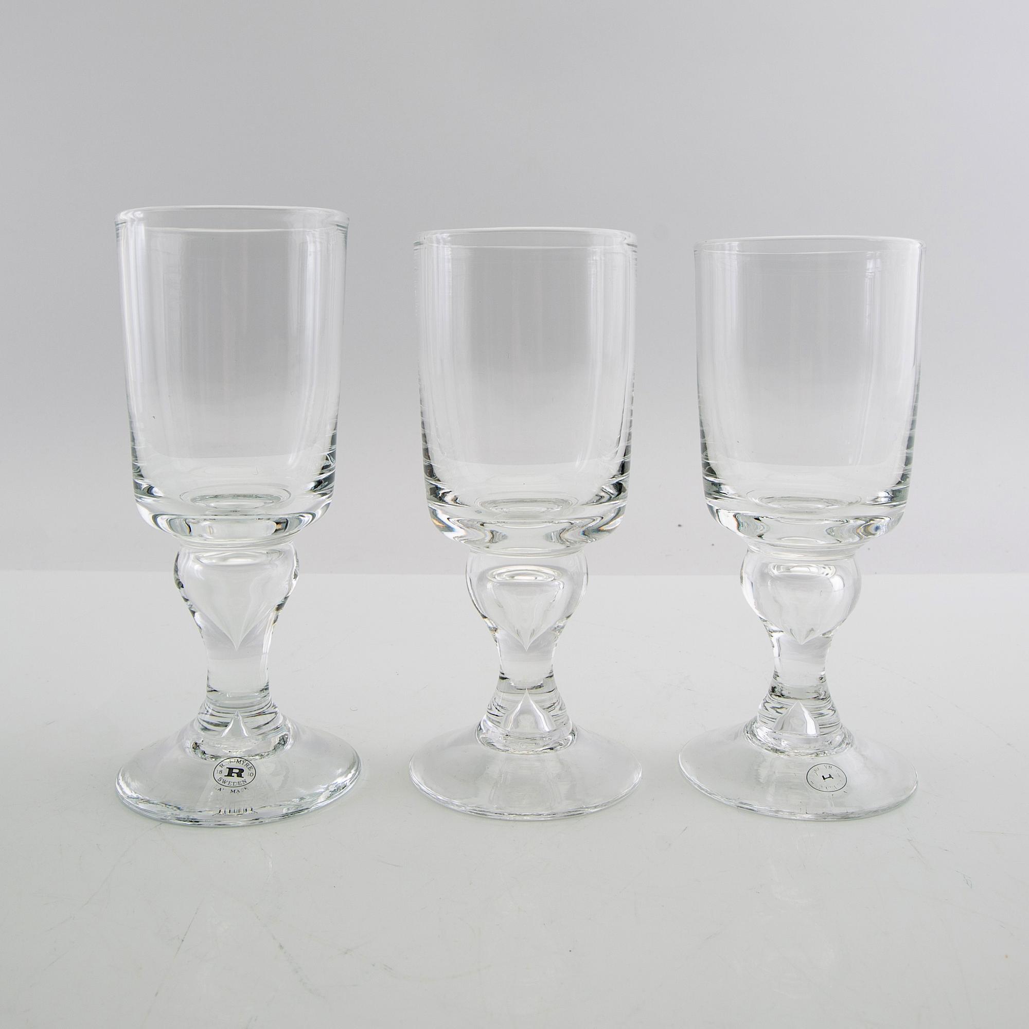 Servis, 24 dlr "Antik", Reijmyre glasbruk, 1900-talets andra hälft.