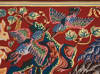 VÄVD TAPET. "La Trêve de Mai". Gobelängteknik. 195 x 243,5 cm. Signerad perrot 46 samt sköld med hand och R B.