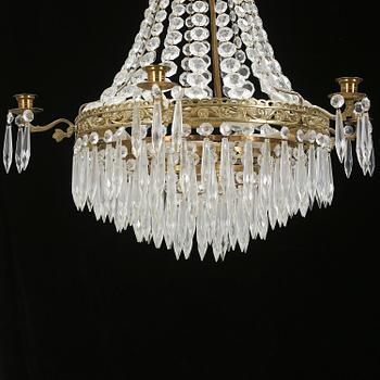 LJUSKRONA, empirestil, 1900-talets andra hälft. Höjd c:a 70 cm.