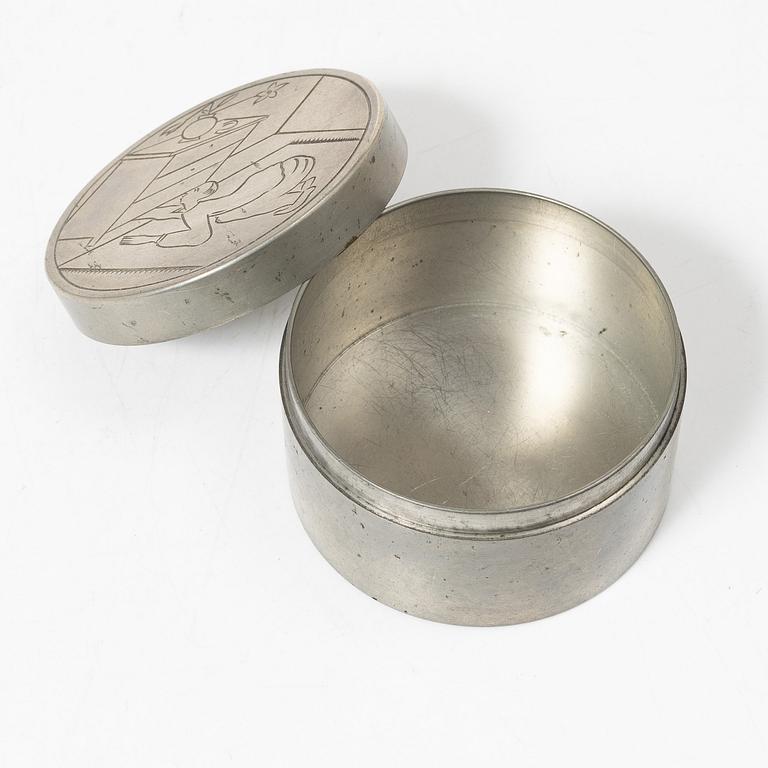 Sylvia Stave, attributed to, Jar, pewter, C. G. Hallberg, Stockholm 1933.