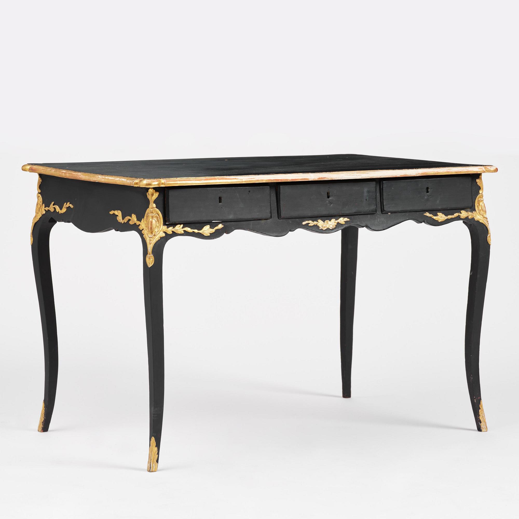 A Swedish rococo desk by C. W. Hein (master in Stockholm 1755-83).