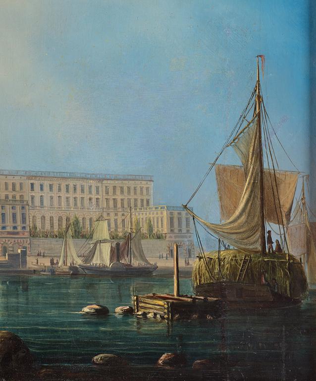 Per Wilhelm Cedergren, The Royal Palace, Stockholm from the lake Saltsjön.