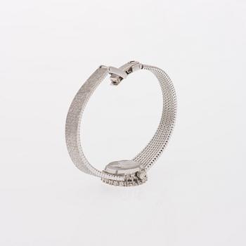 ARMBANDSUR, Omega de Ville, 18K vitguld, briljantslipade diamanter.