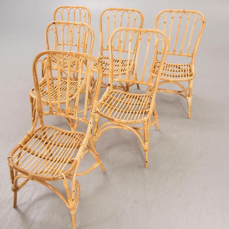 Josef Frank, six model 1184 rattan chairs, for Firma Svenskt Tenn.