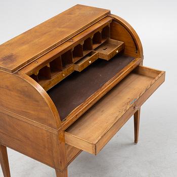A Late Gustavian roll top desk, early 20th century.