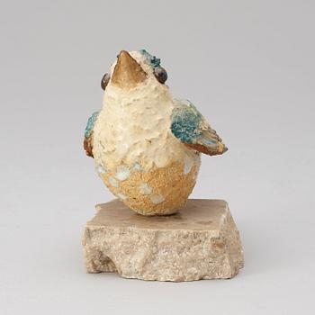 A Tyra Lundgren stoneware figure of a bird.