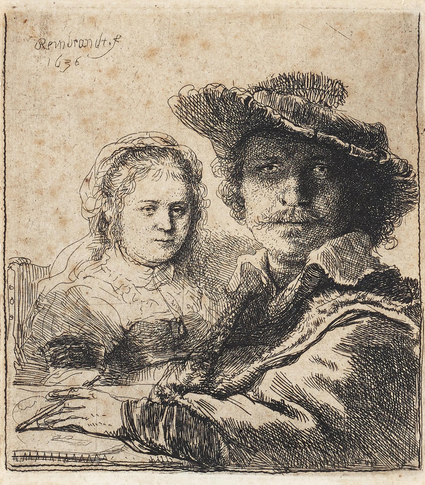 Rembrandt Harmensz van Rijn, "Self-portrait with Saskia".