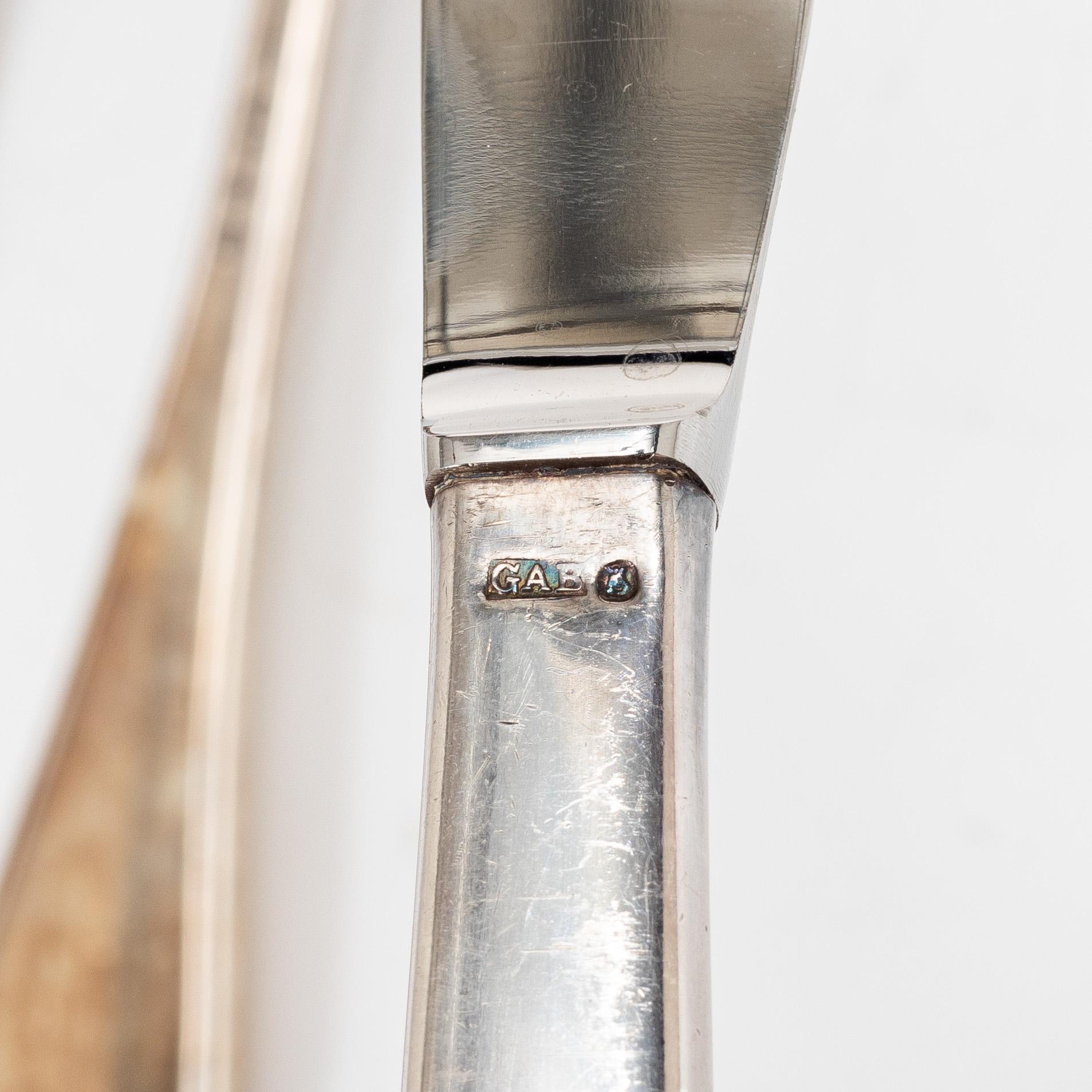 Cutlery, 17 pieces, silver.