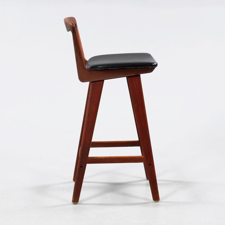 Five bar stools from Brande Möbelindustri, Denmark made in the 1960s.