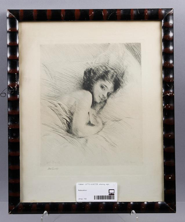 OTTO GOETZE, etsning, sign.