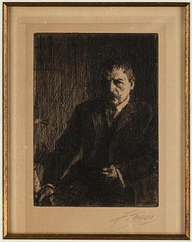 ANDERS ZORN, etsning, 1904, signerad med blyerts.