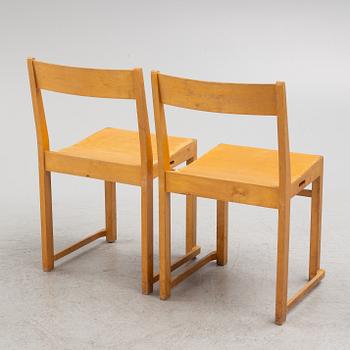 Chairs, 6 pcs, known as "Orkesterstol", assembled by Monteringsfabriken Dala-Järna.
