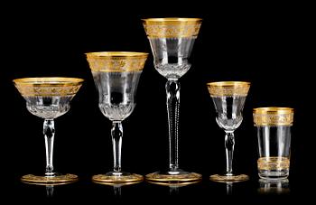 GLASSERVIS, 99 delar. 1800/1900-tal.