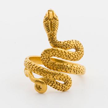 RING 18K gold in a shape of a serpent.