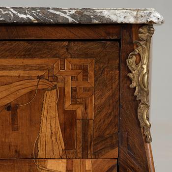 A Louis XV 18th century commode in the manner of Jacques Bircklé, master in Paris 1764.