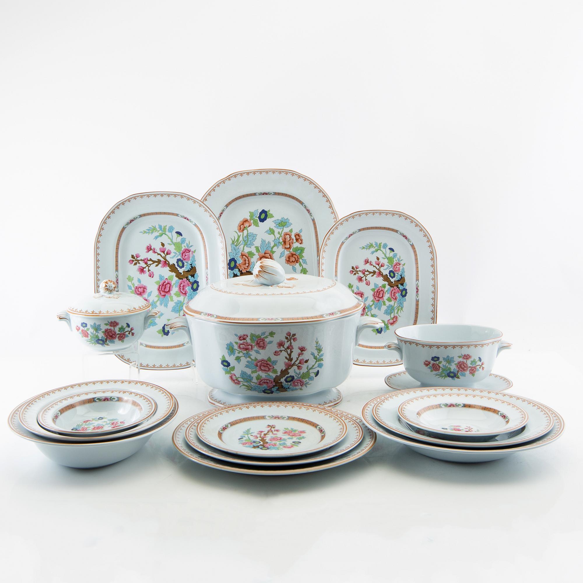 Rörstrand, service, 49 pieces, "Lotus", second half of the 20th century.