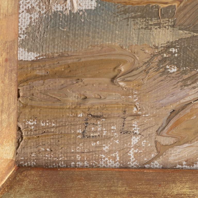 Evert Lundquist, oil on canvas, signed E.L and signed verso.