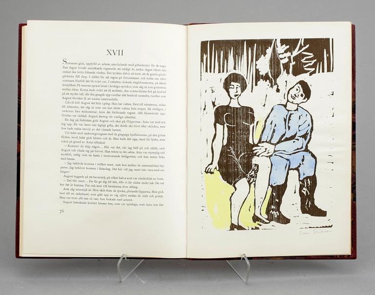 BOK, "Stad och land" av Ivar Lo-Johansson med 12 träsnitt  av Sven X:et Ericson. Signerad och numrerad.