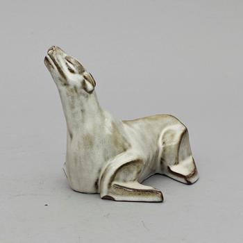 FIGURIN, lergods, Maggie Wibom, Gefle, sign, 1900-tal.