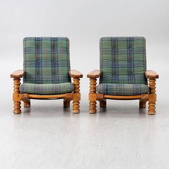 Uno & Östen Kristiansson, Armchairs, a pair, Luxus, Vittsjö, 1970s.