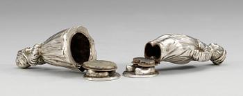 SALT- och PEPPARKAR, sterling. Holland 1800/1900-tal.