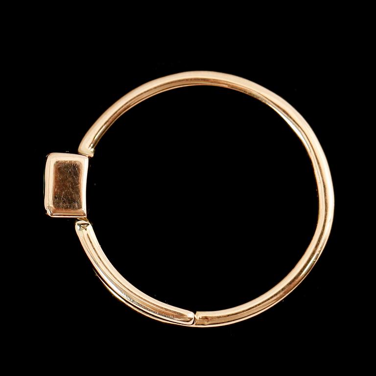RING, 18 k, guld, smaragd, GVR, Stockholm.