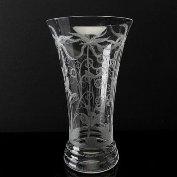 Edward Hald, a signed Orrefors glass vase.