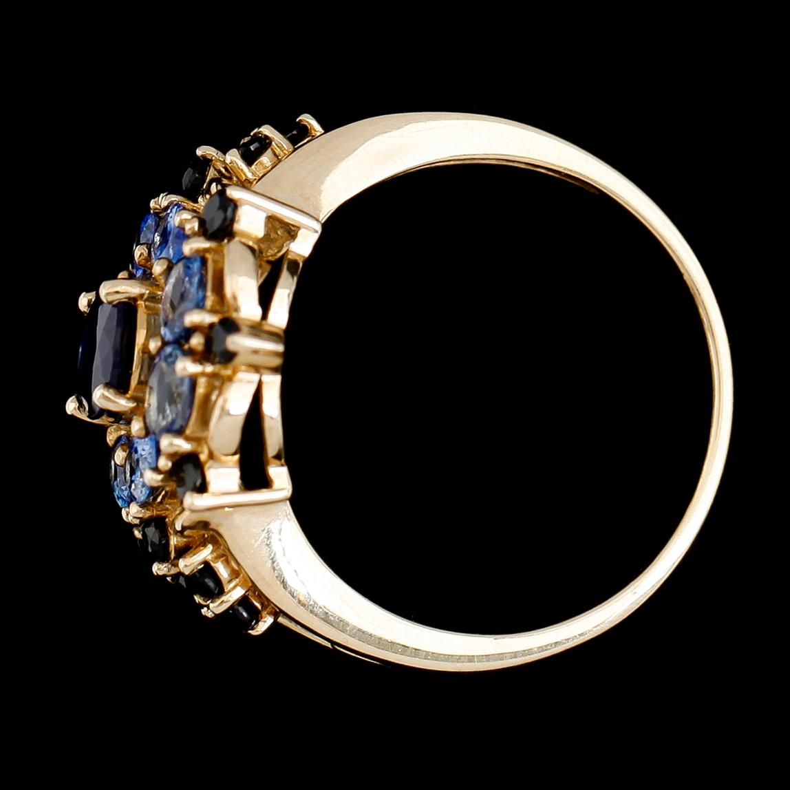 RING, 10K guld, safirer.