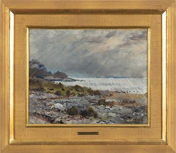 Lindorm Liljefors, olja på pannå, signerad och daterad -71.