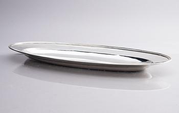 A silver fish serving dish, mark of Jacob Engelberth Torsk, (active 1836-1860 (1911)) Stockholm.