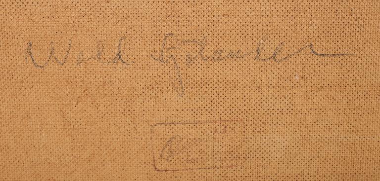 WALDEMAR SJÖLANDER, gouache, signerad a tergo.