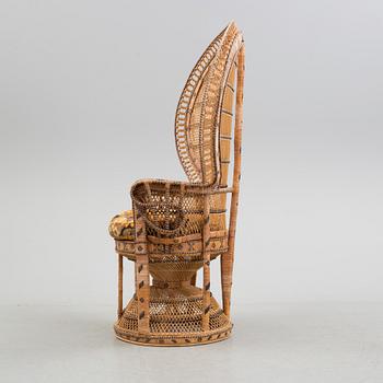 A rattan easy chair,  second half of the 20th Cewntury.