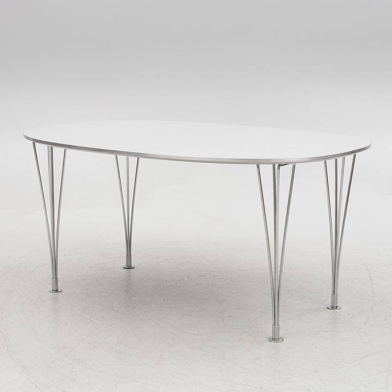 Bruno Mathsson & Piet Hein, matbord, "Superellips", Fritz Hansen, Danmark, daterat 1995.