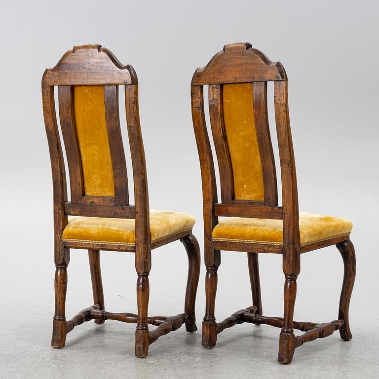 A pair of Late Baroque Chairs, a. mid-18th century.