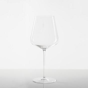 Hans Denk, six 'Denk'Art' Bordeaux glasses, Zalto, Austria.