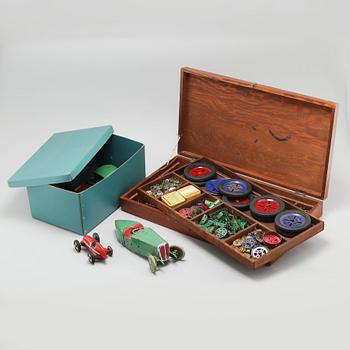 Three toys from Meccano and Schuco, around the mid 20th century.