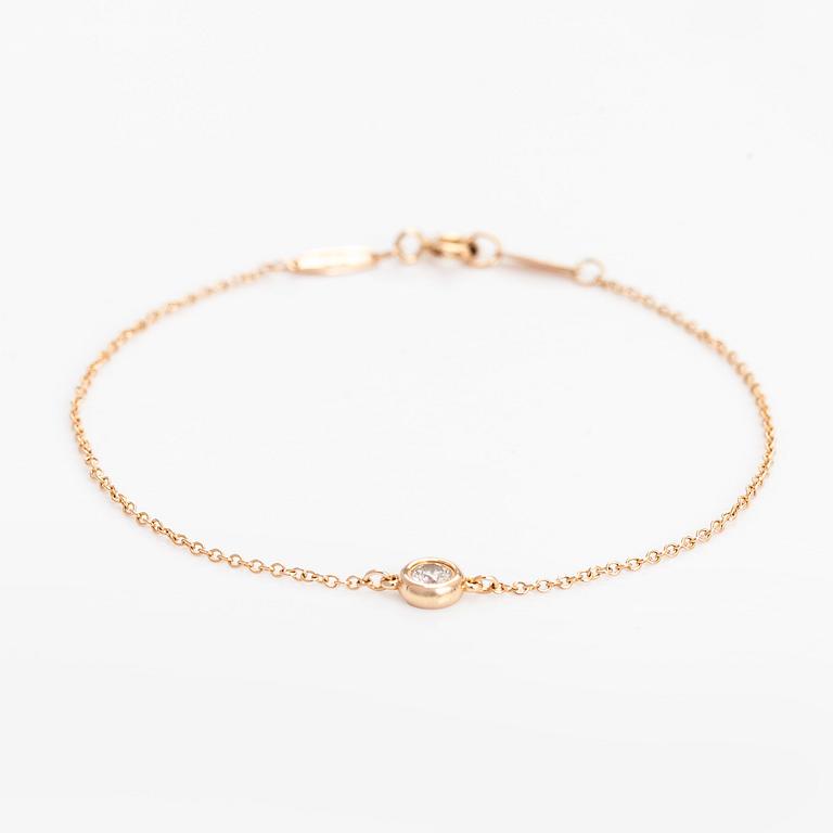 Tiffany & Co, Elsa Peretti, armband, "Diamonds by the Yard", 18K guld med en diamant.