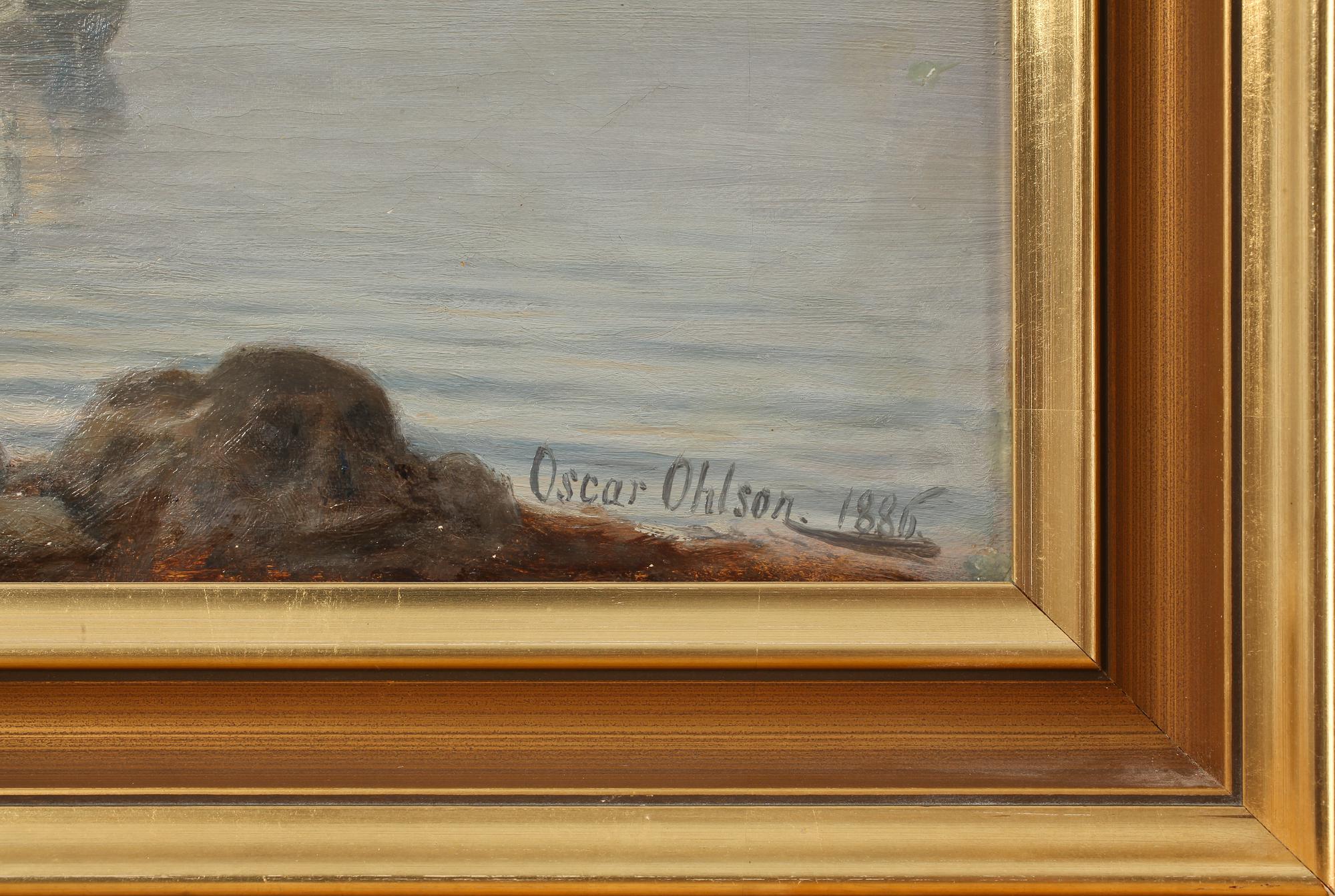 OSCAR OHLSON, olja på duk, sign. o dat. 1886.