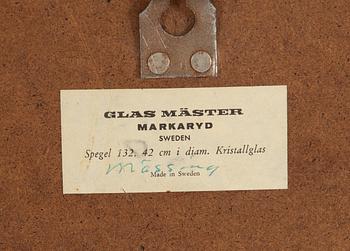 A model 132 Swedish Modern mirror, Glasmäster Markaryd, mid 20th Century.