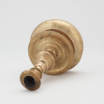 A Baroque brass candlestick, Nürnberg second half 17th century.