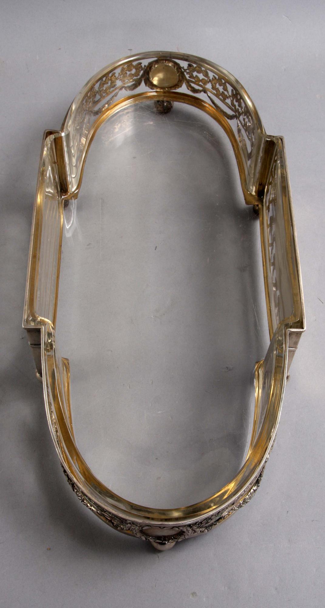 JARDINIERE, silver, utländska stämplar 800.
